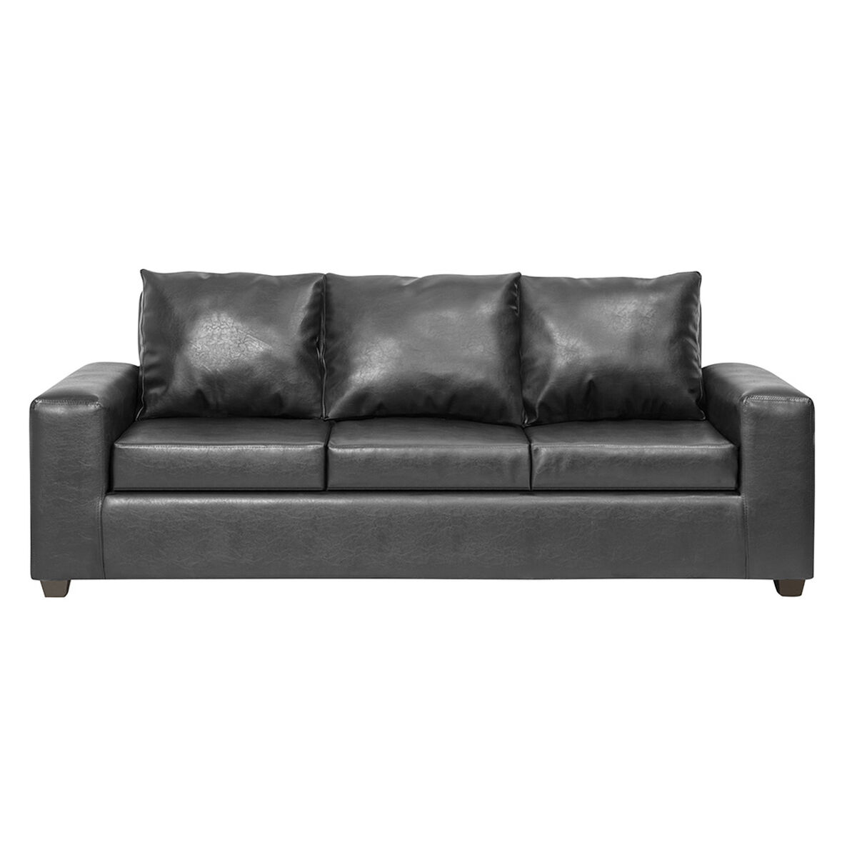 Juego de Living Innovamuebles Kahlo Sofá 3 Cuerpos + Dos Sillones 1 Cuerpo Negro