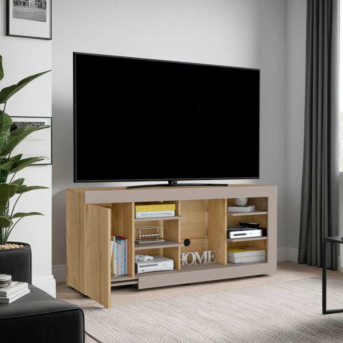 Rack TV TuHome Solaris Hasta 65" Duna Taupe