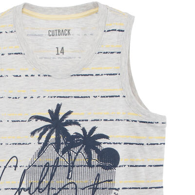 Imagen 2 del producto Polera sin Mangas de Algodón Niño Cutback Blanco