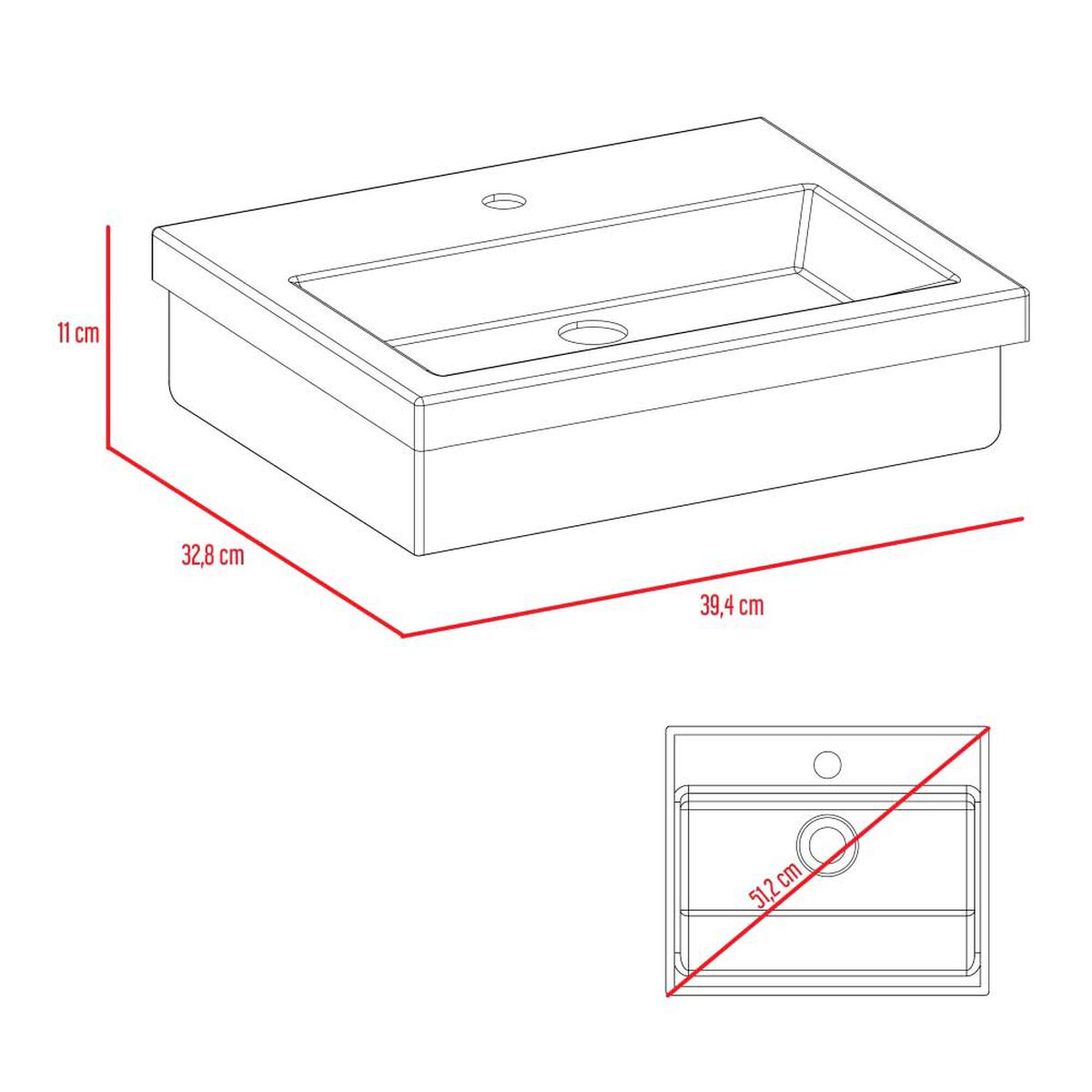 Combo Mueble Lavamanos + Espejo TuHome My Bath Wengue