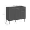 Mueble de Cocina Base Vekkahome Evandro Gris