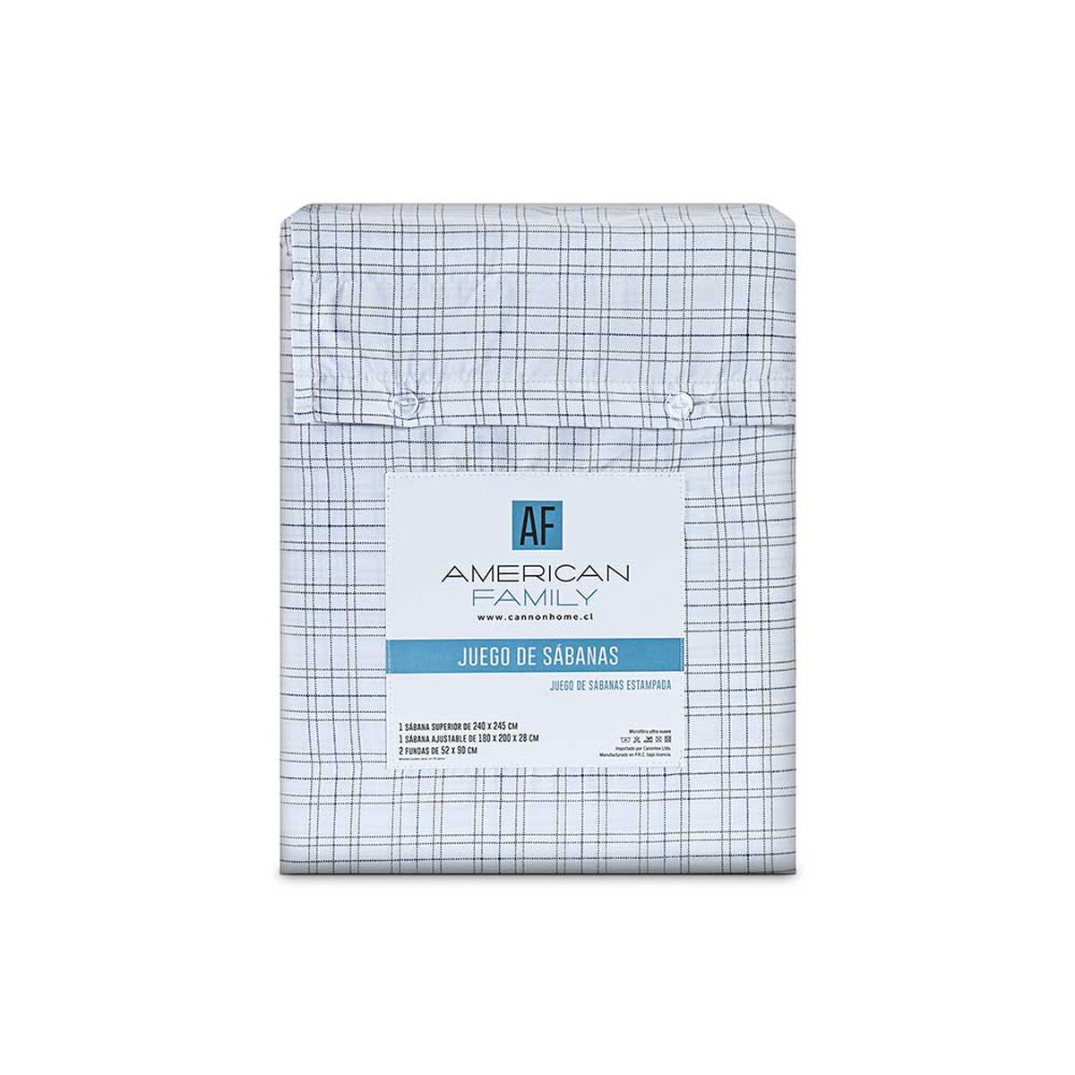 Juego de Sábanas American Family 2 Plazas Turin
