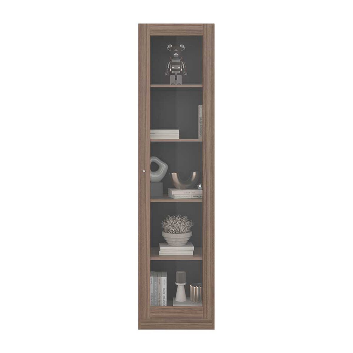 Vitrina Tuhome Home E6 1 Puerta Avellana Wengue