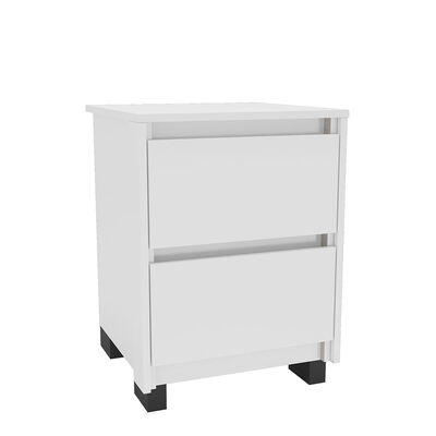 Imagen 1 del producto Velador Vekkahome Coimbra 2 Cajones Blanco