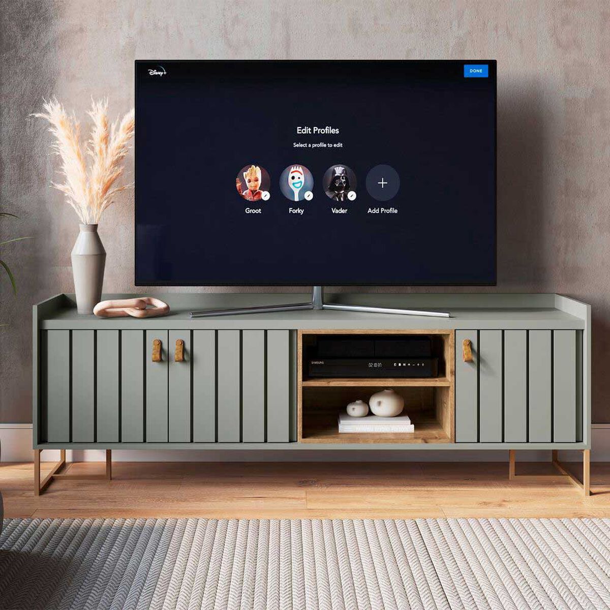 Rack TV Amuv Grace                                         Hasta 70" Verde