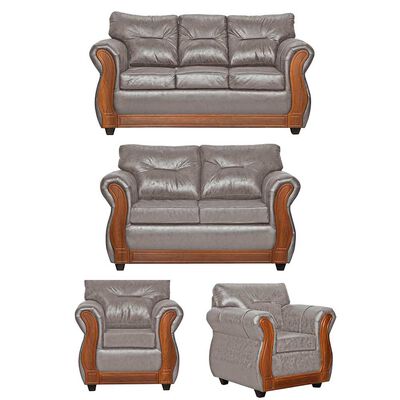 Juego de Living Black Factory Toronto 7 Cuerpos Crema