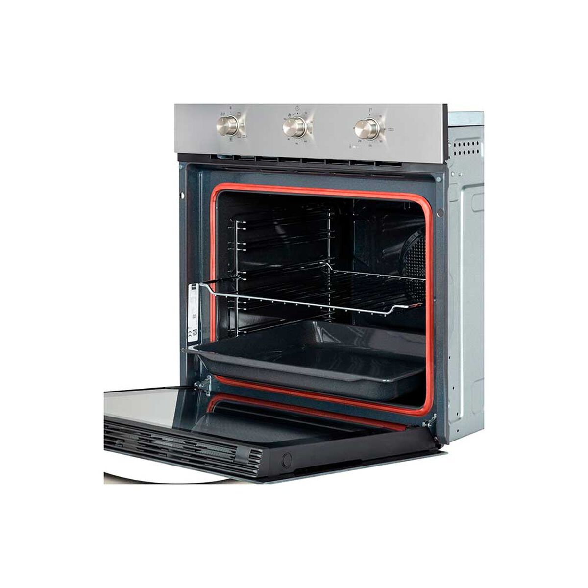 Horno Empotrado Teka HBB 6060 SS Bruta:72 lt; Neta:63 lt Frente Acero Inox + Cristal Negro