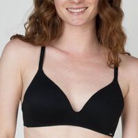 Sosten Copa B con Soft Encaje Espalda Botanical Intime Negro