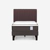 Cama Europea Rosen 1,5 Plazas New Style 4 + Respaldo Caf&eacute;