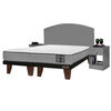 Combo Cama Europea Flex Base Dividida 2 Plazas Star + Respaldo + 2 Veladores Casanova 2 Plazas Gris