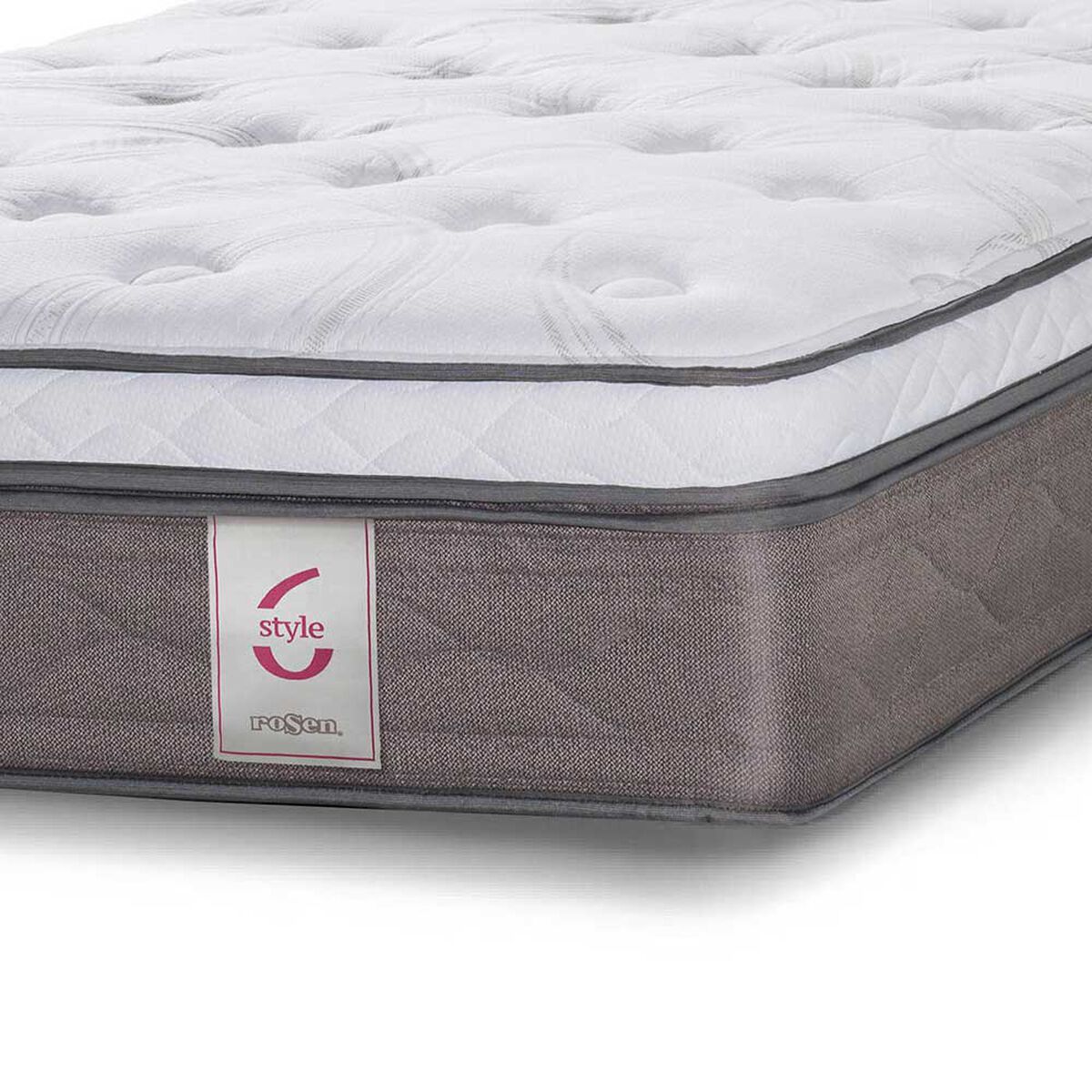 Cama Europea Rosen 1,5 Plazas New Style 6 + Respaldo Rachel