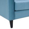 Set 2 Sillones Bodevir Retro Felpa 1 Cuerpo Azul Petróleo