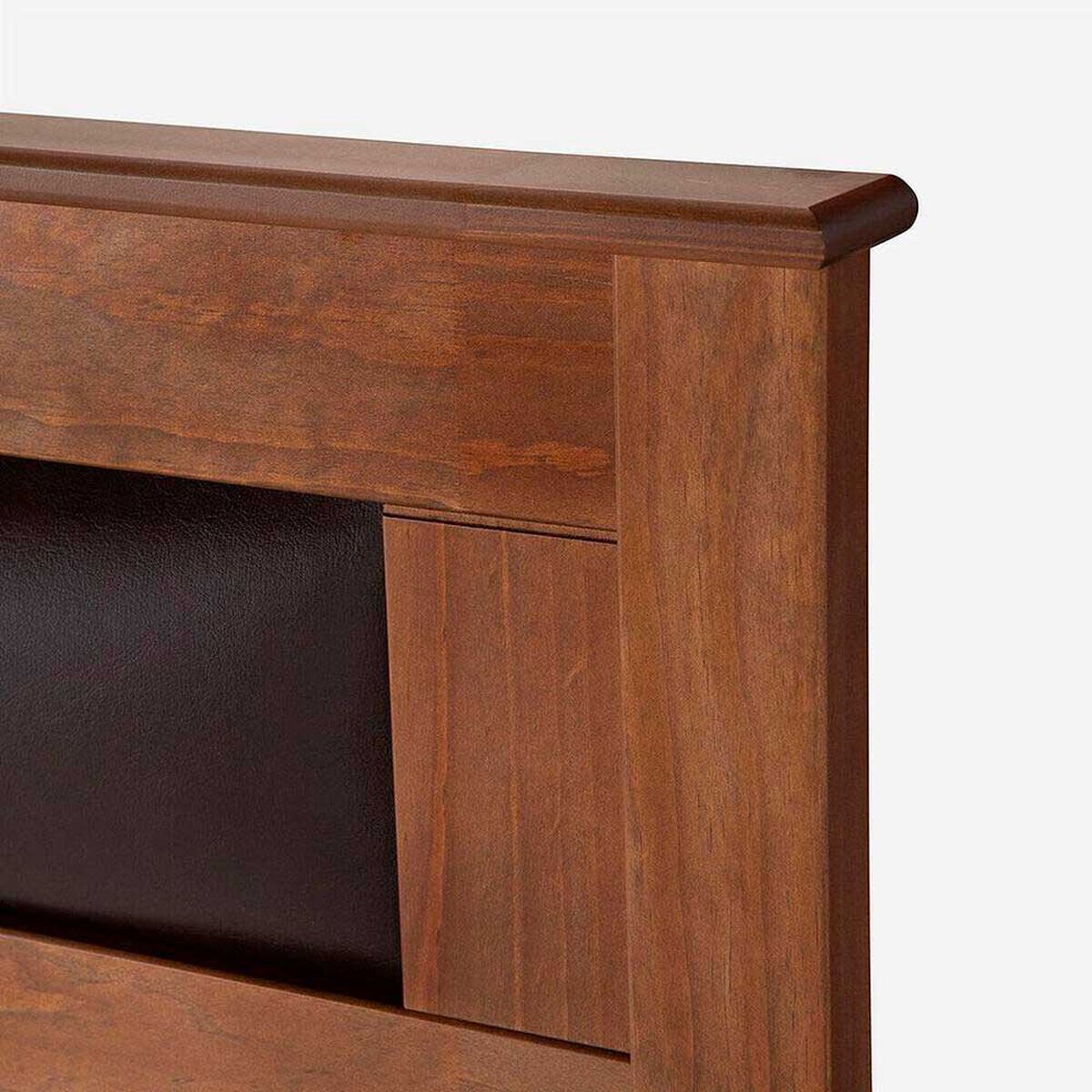 Cama Europea Rosen 1,5 Plazas Art 4 + Respaldo Ferrara Chocolate