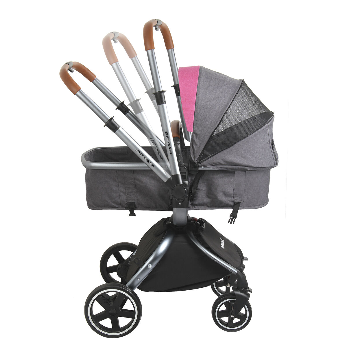 Coche Travel System Deluxe 360° Rosado Bebesit