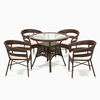 Juego de Terraza Rattan PVC Spazzio Soho 4 Sillas Café