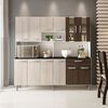 Mueble de Cocina Home Mobili Sam 1 Cajón 12 Puertas Café