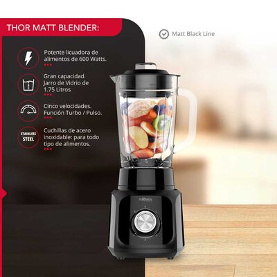 Imagen 2 del producto Licuadora Thorben Thor Matt Black Blender 600W