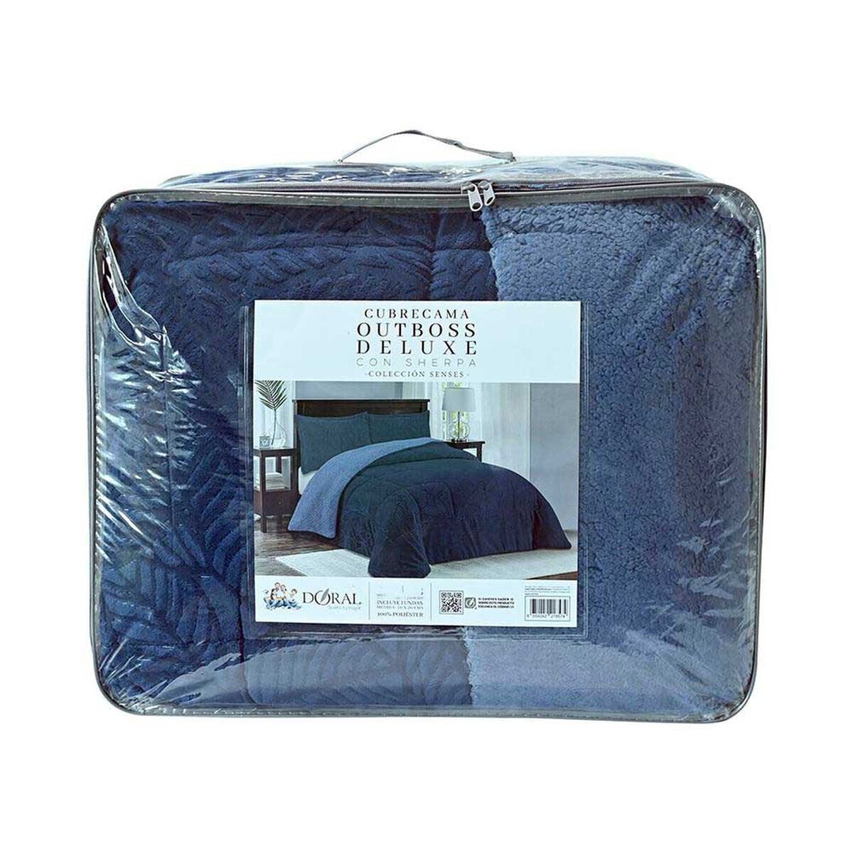 Cubrecama Doral 2 Plazas Azul Outboss Sherpa