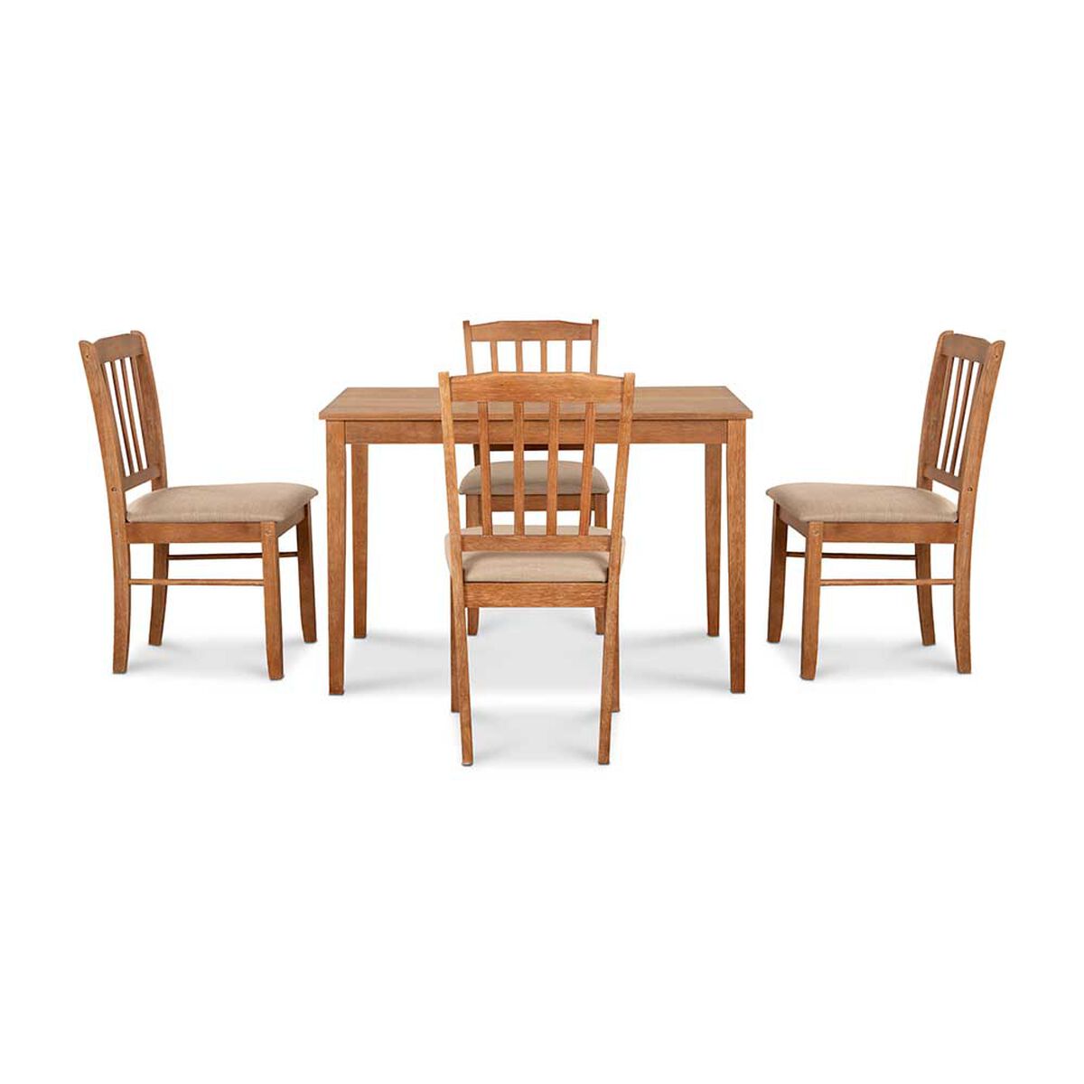 Juego de Comedor CIC Kansas 4 Sillas Roble