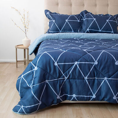 Plumón Doral King Senses Azul y Celeste