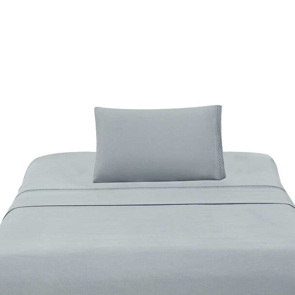Juego de Sábanas Illusions 1,5 Plazas Broderie Gris