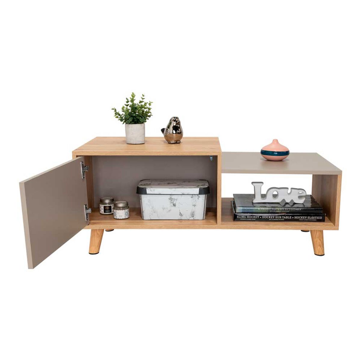 Mesa de Centro Tuhome Bora Duna-Taupe