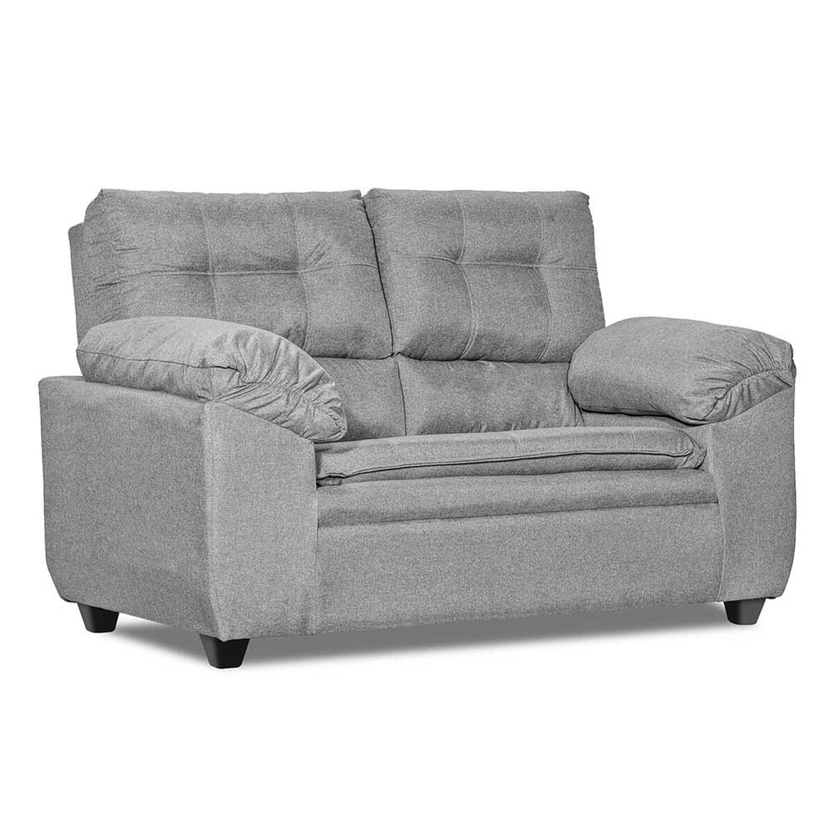 Juego de Living Innovamuebles Liverpool Sofá 3 Cuerpos + Sofá 2 Cuerpos Gris Claro