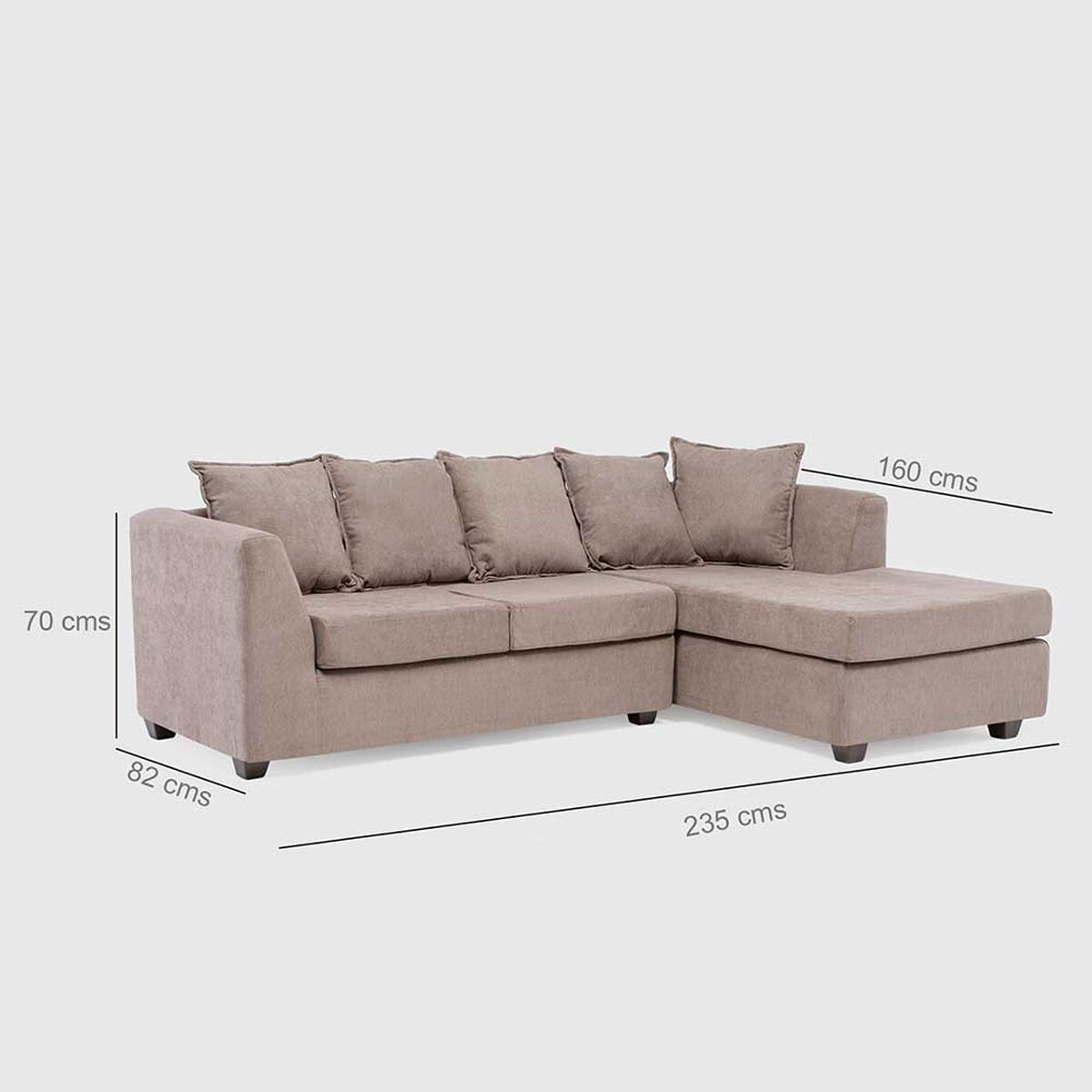 Seccional Kea Lara 3 Cuerpos  Taupe