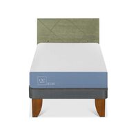 Cama Europea CIC 1 Plaza Excellence + Respaldo Villarrica Olivo