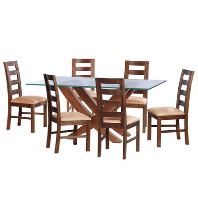 Juego de Comedor Latam Home Alicante 6 Sillas Beige