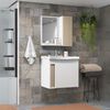Combo Baño Vanitorio + Espejo Home Mobili Parati Blanco