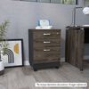 Mueble Archivador TuHome Home Office 3 Cajones Negro Soft Coñac