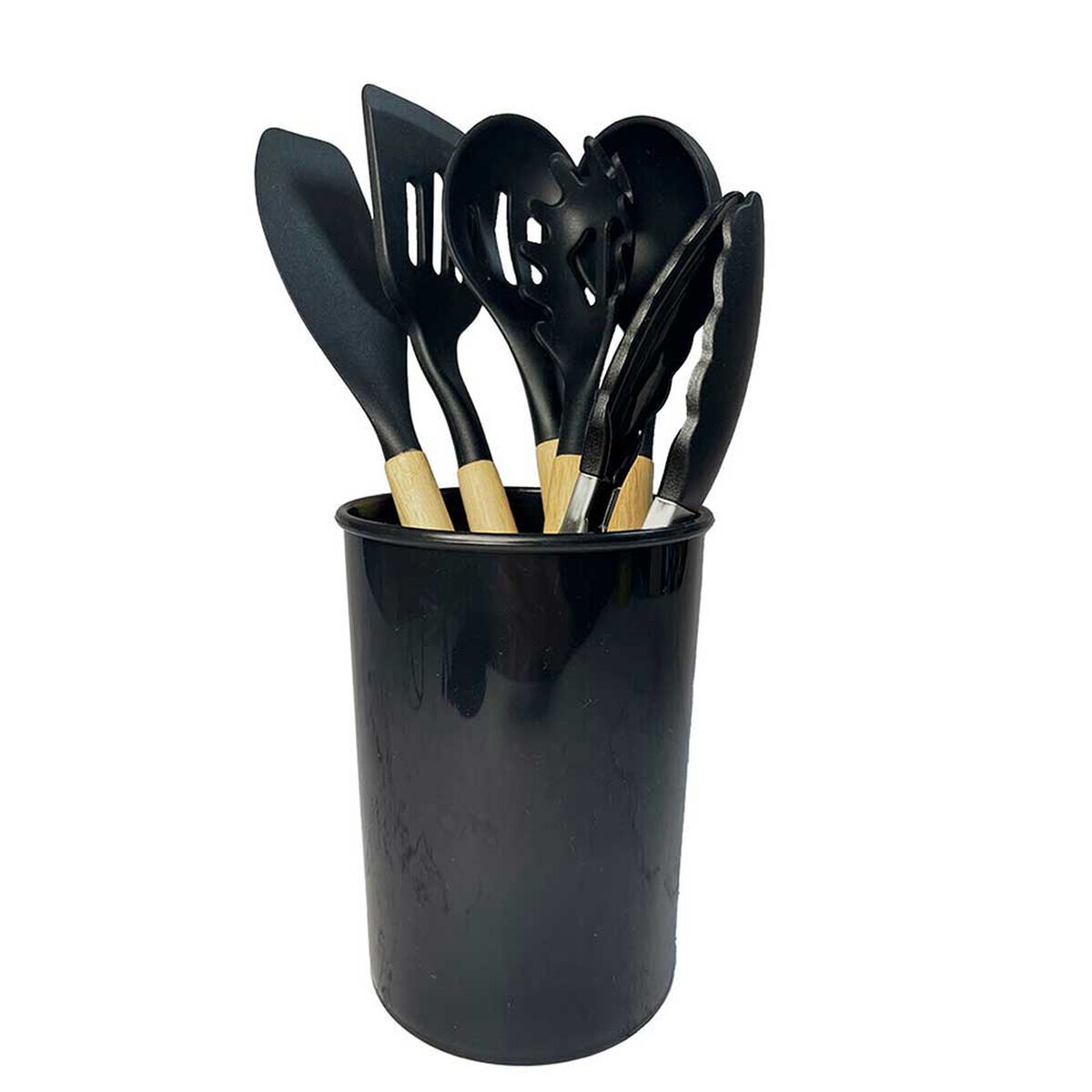 Combo Cocina a Gas Midea MCG-4QPI24NSCG 4 Quemadores + Set 5 Cuchillos + Pelador Zibel LK-NK73 Negro + Set 6 Utensilios de Cocina Casanova T4043-3A Negro
