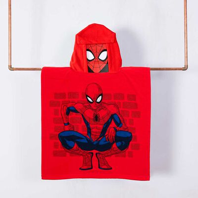 Toalla de Playa con Capucha Infantil Spiderman Súper 70 x 140 cm