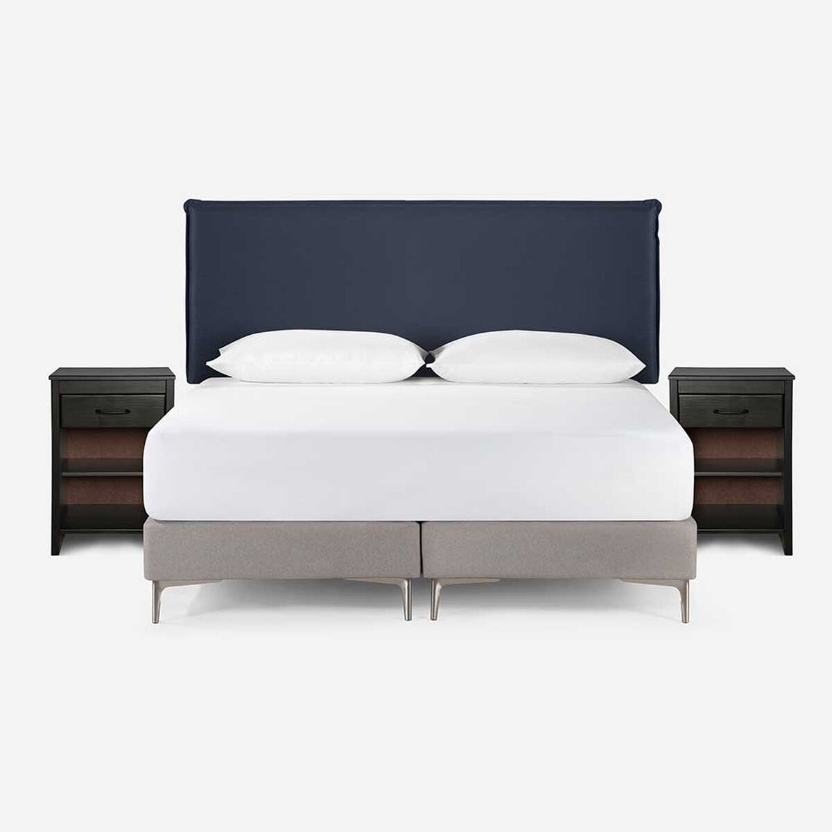 Respaldo + 2 Veladores Rosen 2 Plazas Maurice Azul