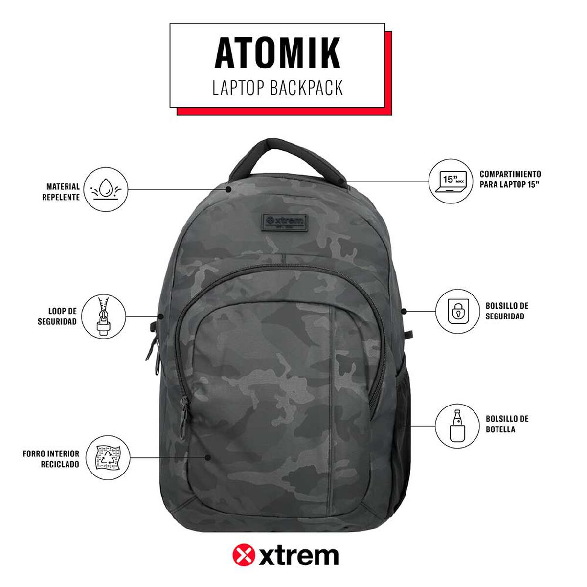 Mochila Notebook Xtrem Atomik 5XT Verde Militar 15"