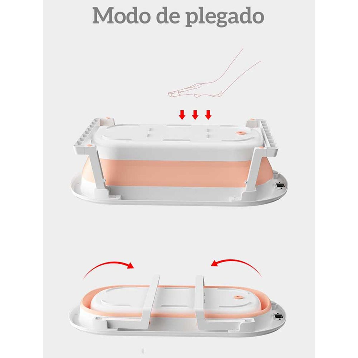 Bañera Plegable con Cojín y más Accesorios Rosada Lubabycas