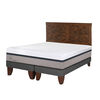 Cama Europea CIC Base Dividida 2 Plazas Balance + Respaldo Antique