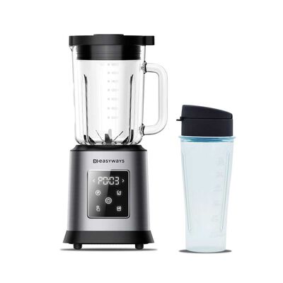 Licuadora Easyways Powerblend 1,8 Litros + Vaso To Go Silver