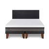 Cama Europea CIC Base Dividida King Balance + Respaldo Villarrica Negro