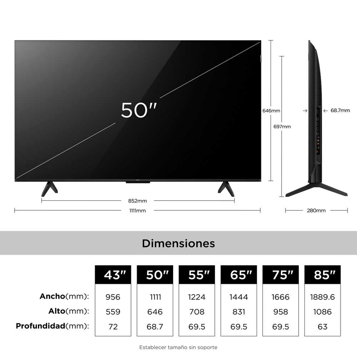 PANTALLA_L TCL  QLED50P7L GOOGLE TV