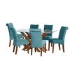 Juego de Comedor Latam Home Merida 6 Sillas Turquesa Juego de Comedor Latam Home Merida 6 Sillas Turquesa