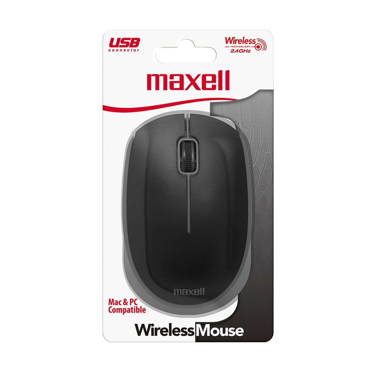Mouse Inalámbrico Maxell Mowl-100 Negro