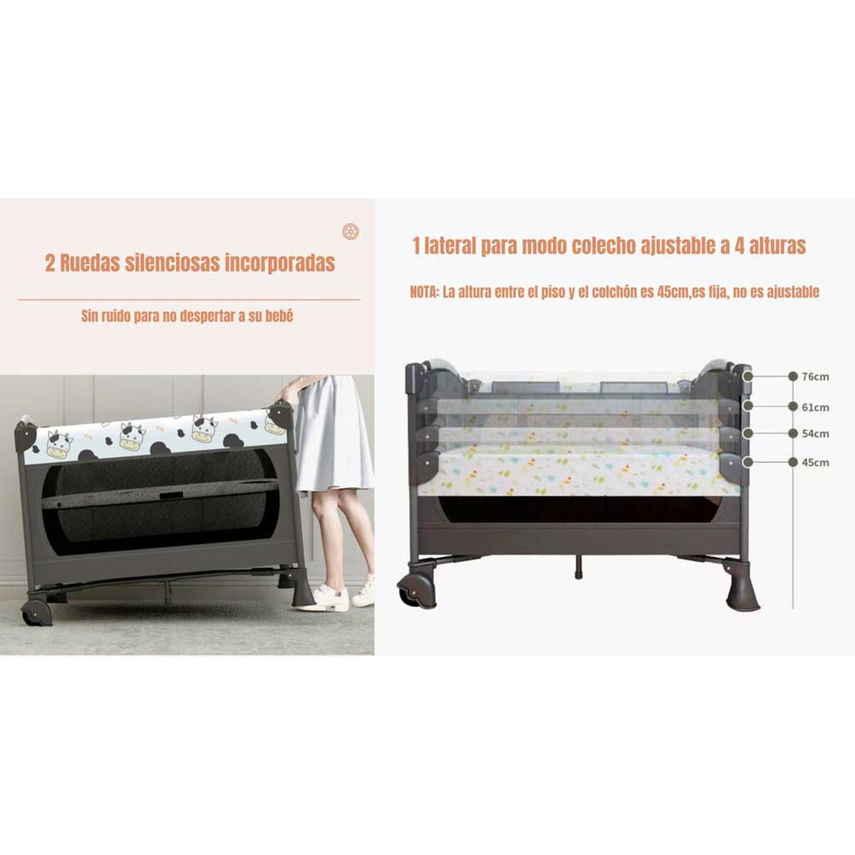 Cuna Colecho Corral con Colchón Lubabycas Jirafa