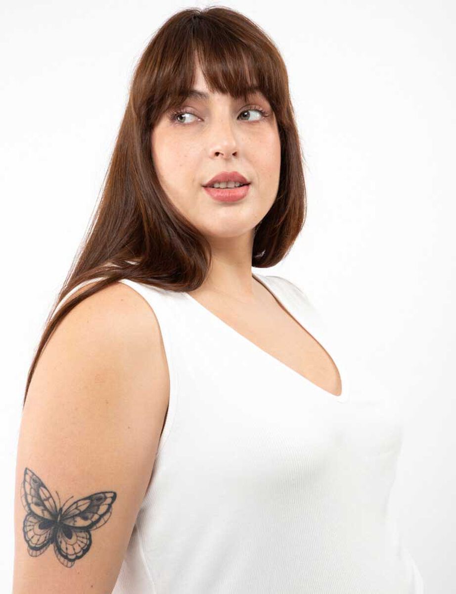 Polera Básica Sin Mangas Mujer Extralindas