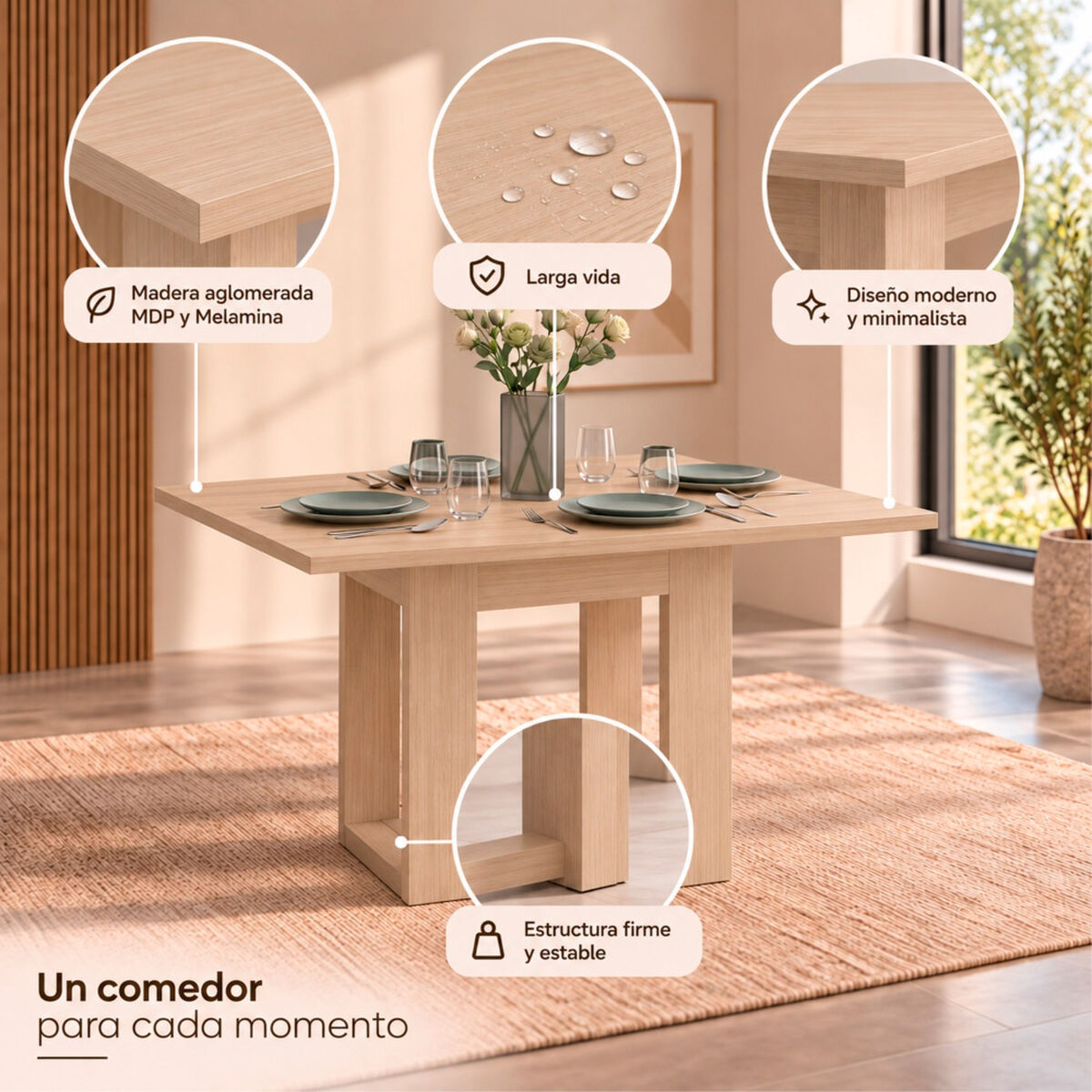 Mesa de Comedor Tuhome Volterra Cartagena