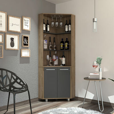 Imagen 1 del producto Bar Alto Esquinero Carmenere Miel - Plomo