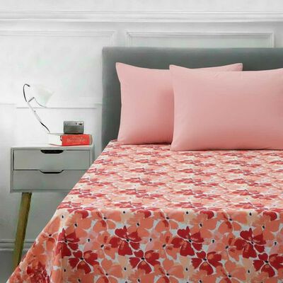 Imagen 1 del producto Juego de Sábanas Básica Casanova  1 Plazas 144 Hilos Khal, Emilia, Thailand, Flower, Ariel