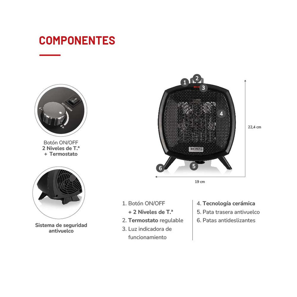Termoventilador Thomas TH-CH35