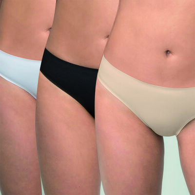 Imagen 1 del producto Pack 3 Calzones Bikini Mujer Intime Surtido, Black, Rosado, Verde, Azul